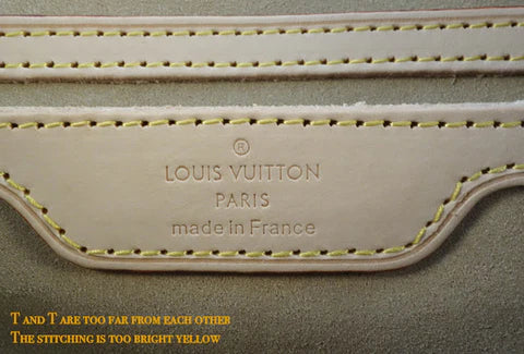 Louis vuitton bag yellow stitching sale
