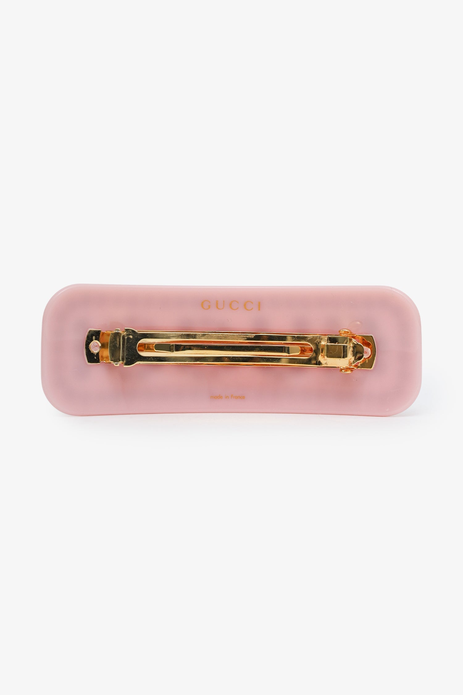 Gucci Pink/Green Crystal Logo Giant Hair Clip – Lux Second Chance