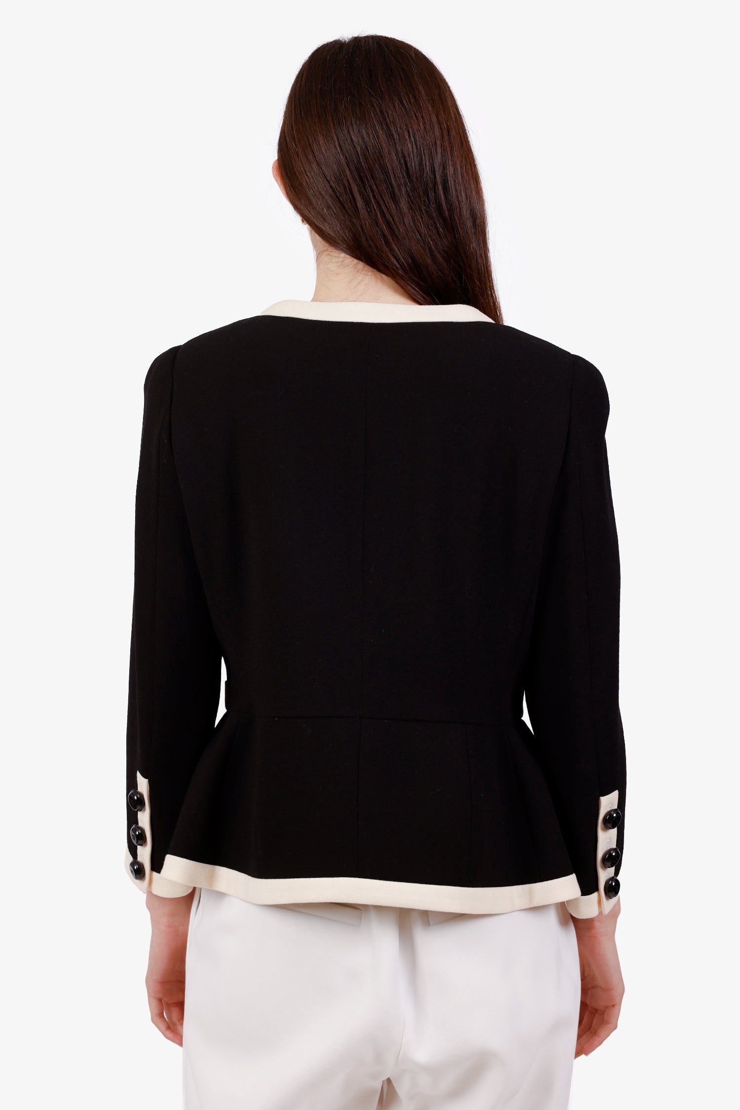 Moschino Cheap And Chic Black/White Detailed Jacket Size 46 – Lux
