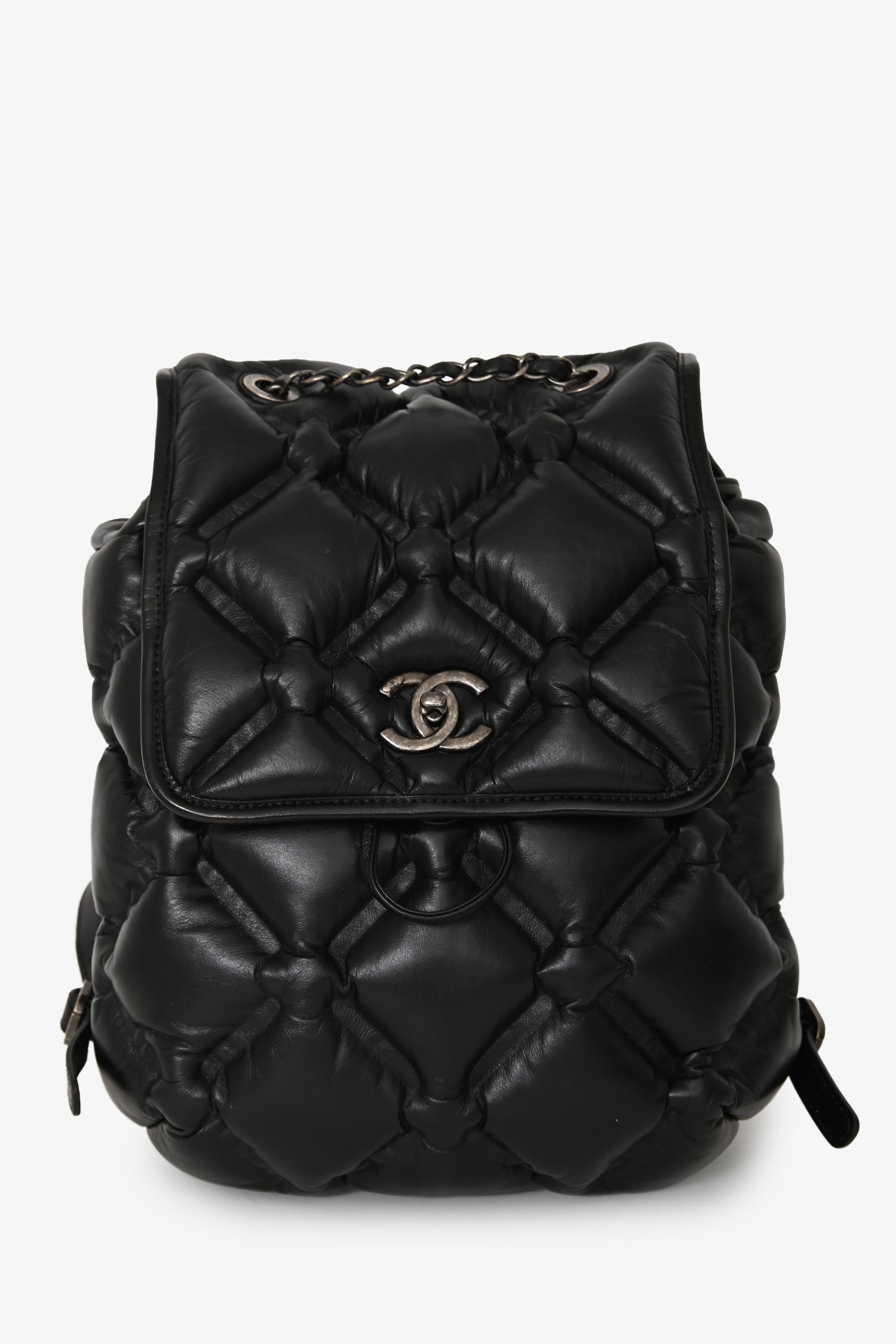 Chanel™ 2016-17 Black Lambskin Large Quilt Chesterfield Backpack (Pre- – Lux Second Chance