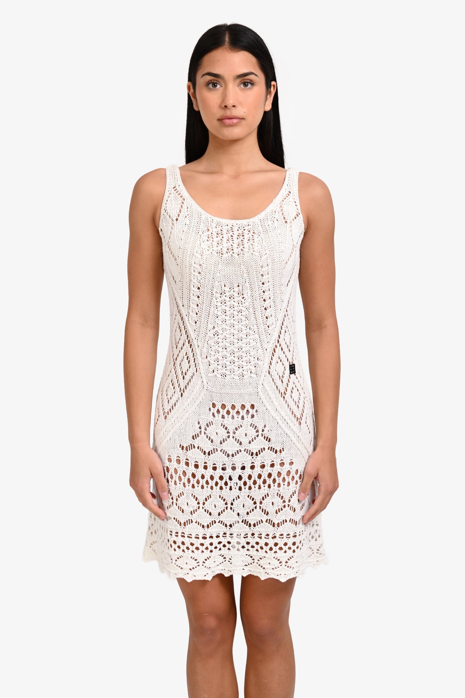 Chanel™ White Cotton Crochet Knit Midi Dress Size 36 (Pre-Loved) – Lux Second Chance