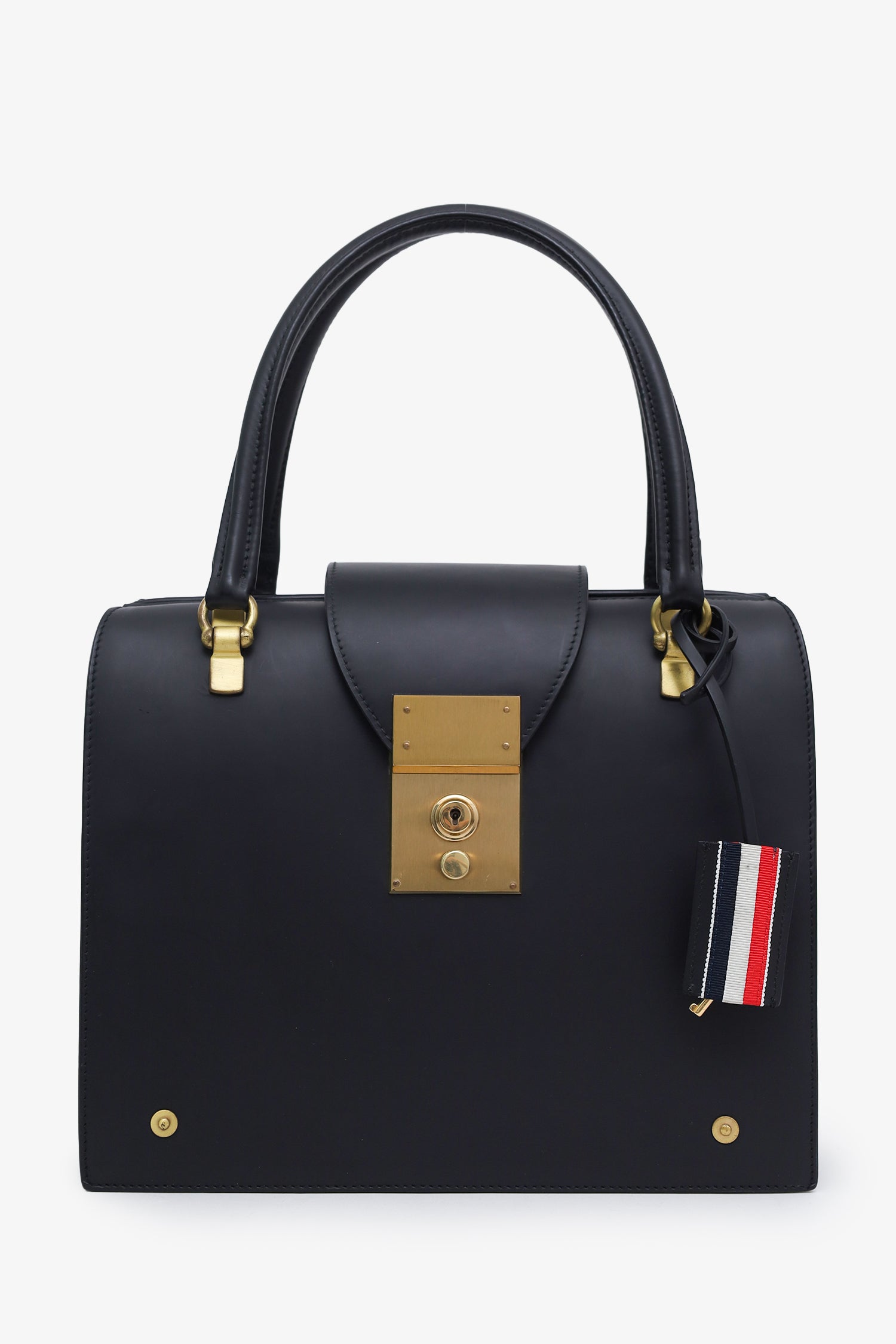 Thom Browne Black Box Calf Leather Mr. Thom Bag – Lux Second Chance