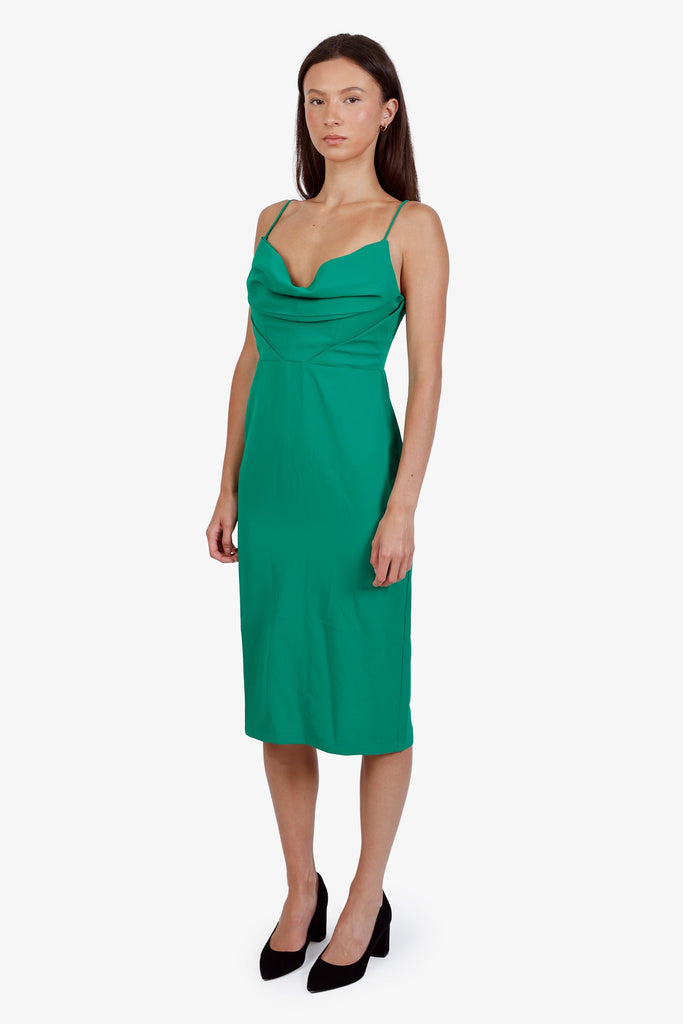 green alex perry dress Cowl Neck Strappy Midi Estimated Size S – Lux Second Chance Sequin dress