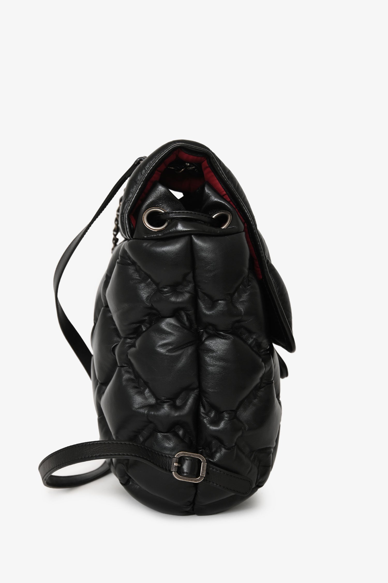 Chanel™ 2016-17 Black Lambskin Large Quilt Chesterfield Backpack (Pre-Loved)