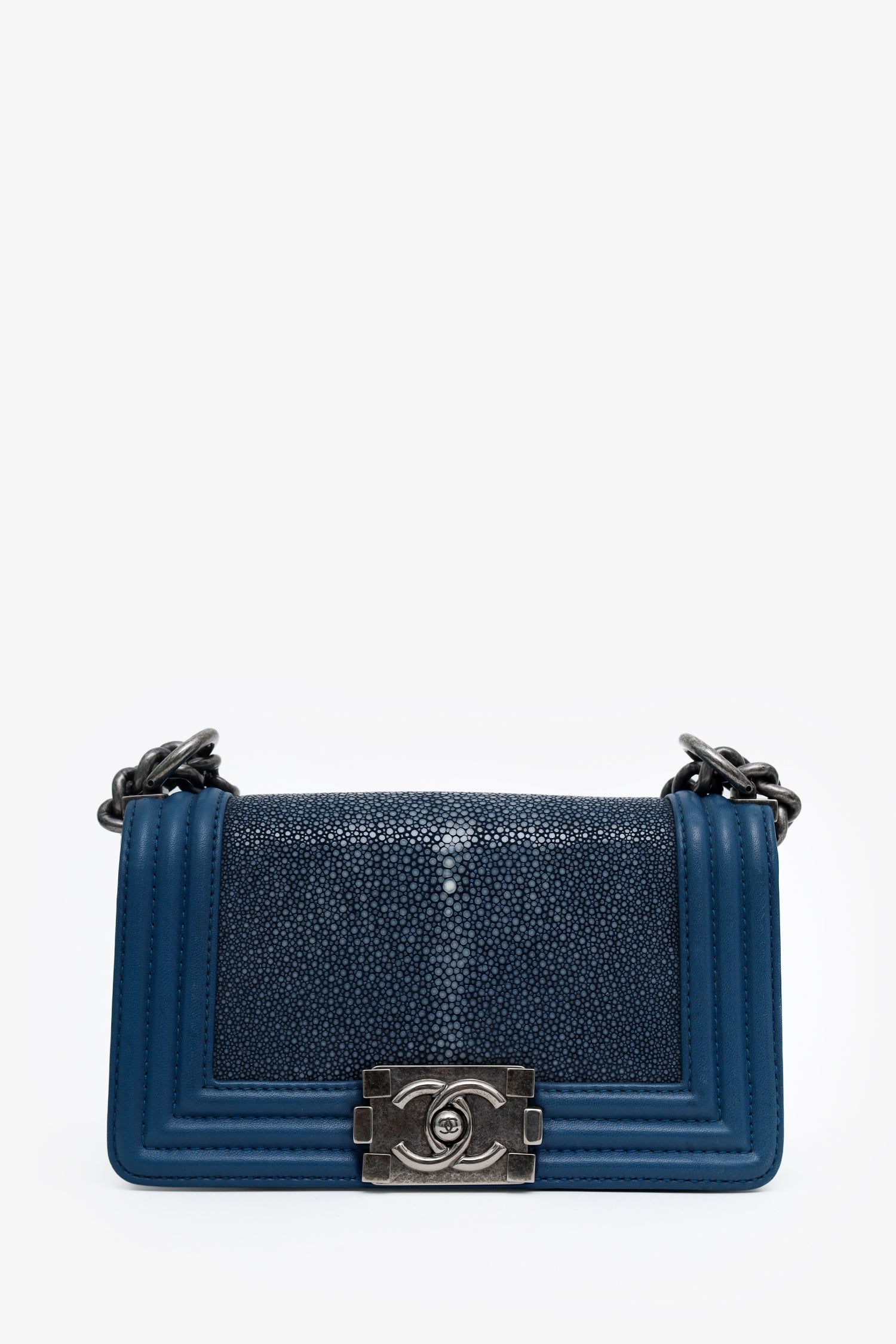 Chanel™ Blue Stingray Leather Small Boy Bag (Pre-Loved) – Lux