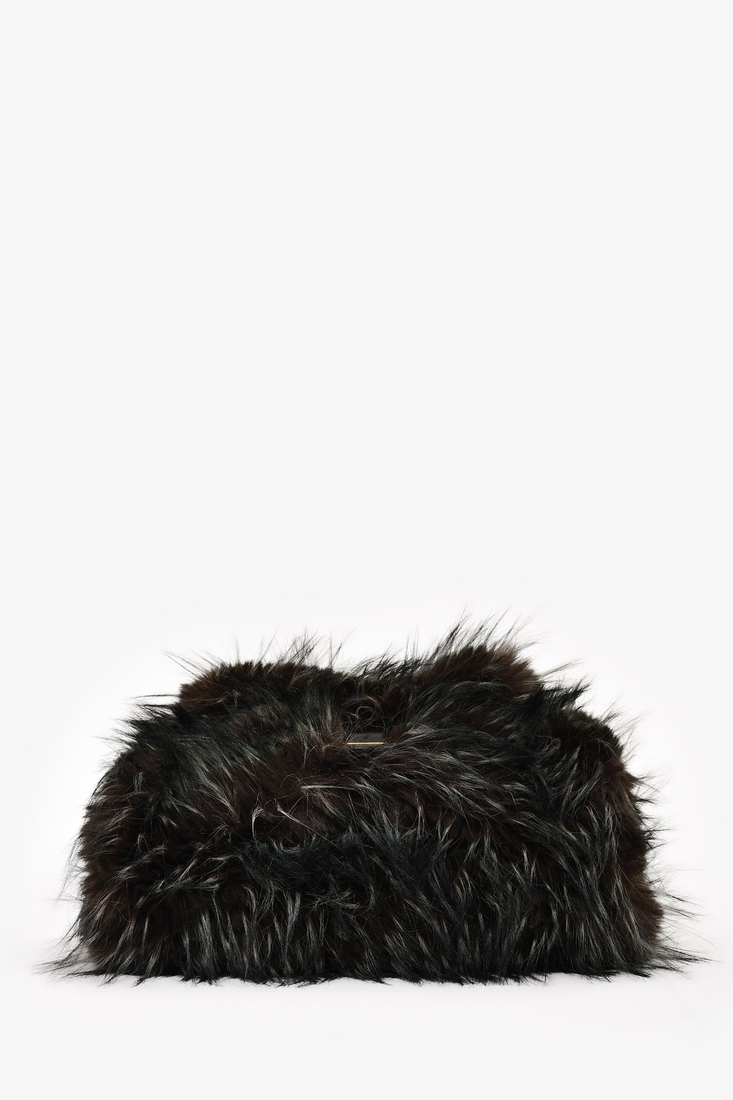 Sacai Black/Green Faux Fur Muff Top Handle Bag – Lux Second Chance