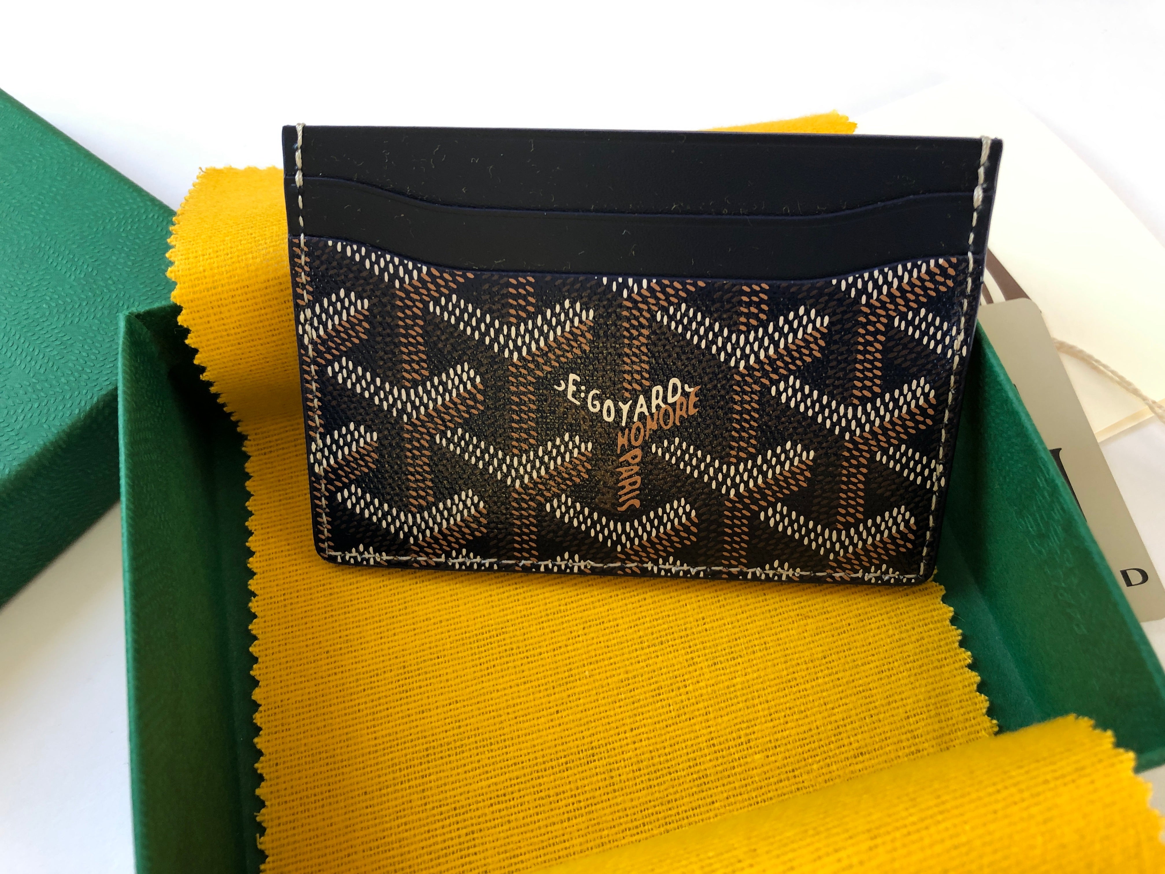 2023 Goyard Saint-Sulpice Card Holder, Black (with tags, from