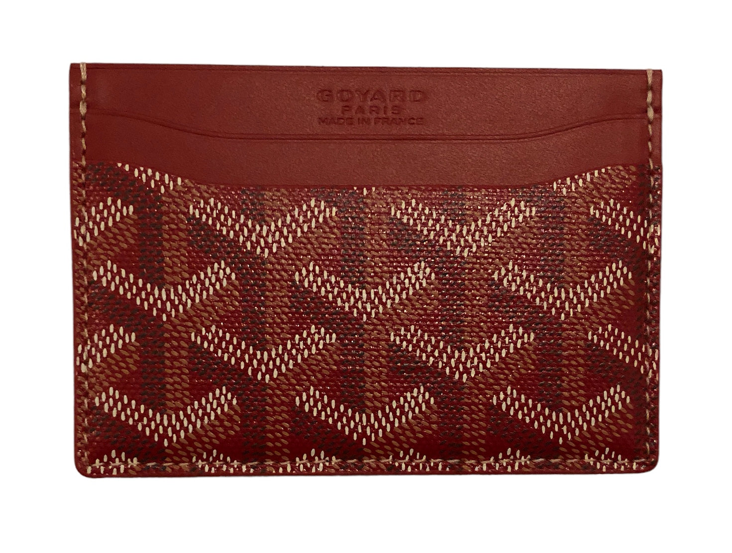 Goyard Saint Sulpice Canvas Card Holder Red NEW 100% Authentic