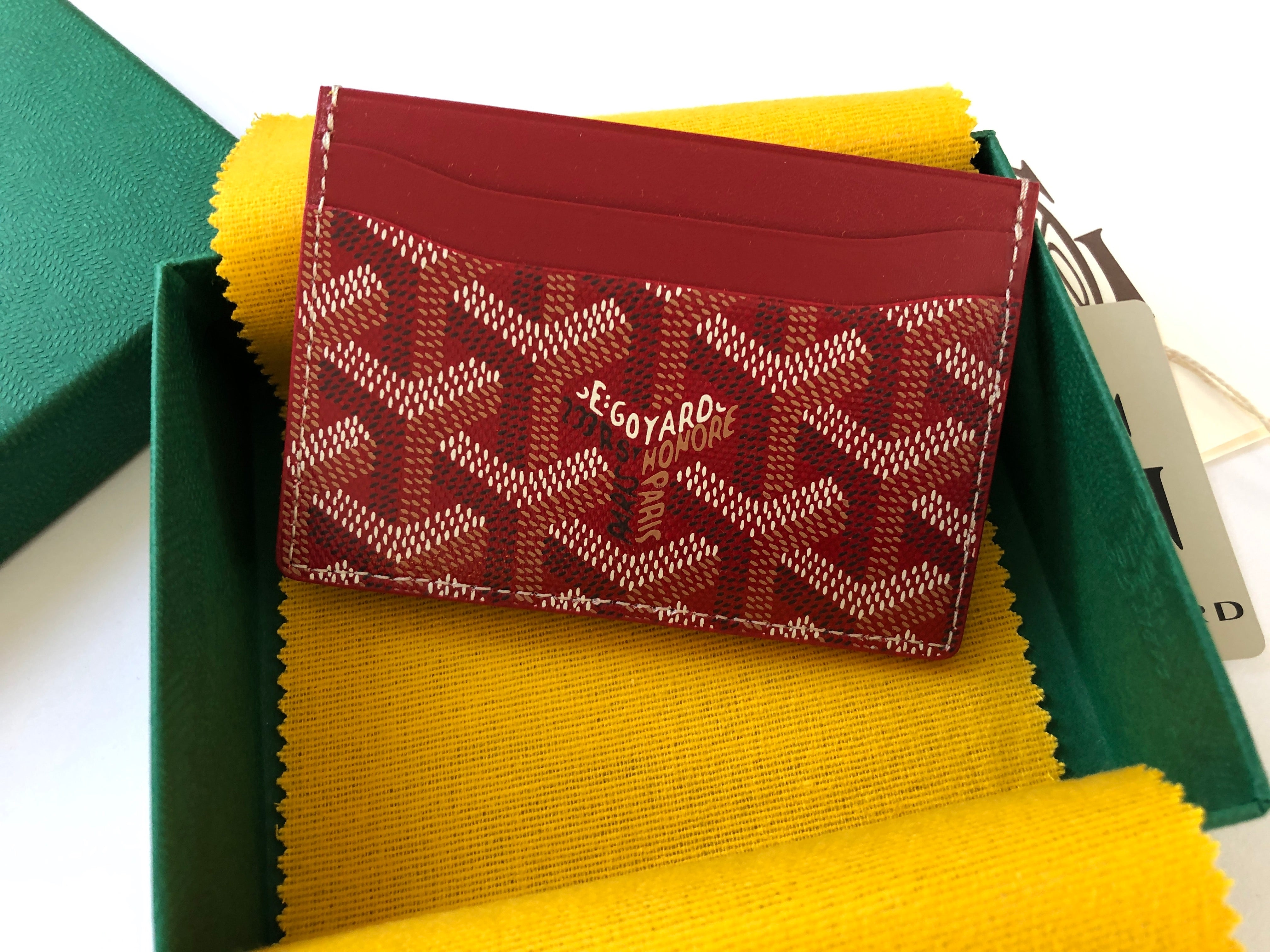 Goyard Red Goyardine Coated Canvas and Leather Saint Sulpice Wallet