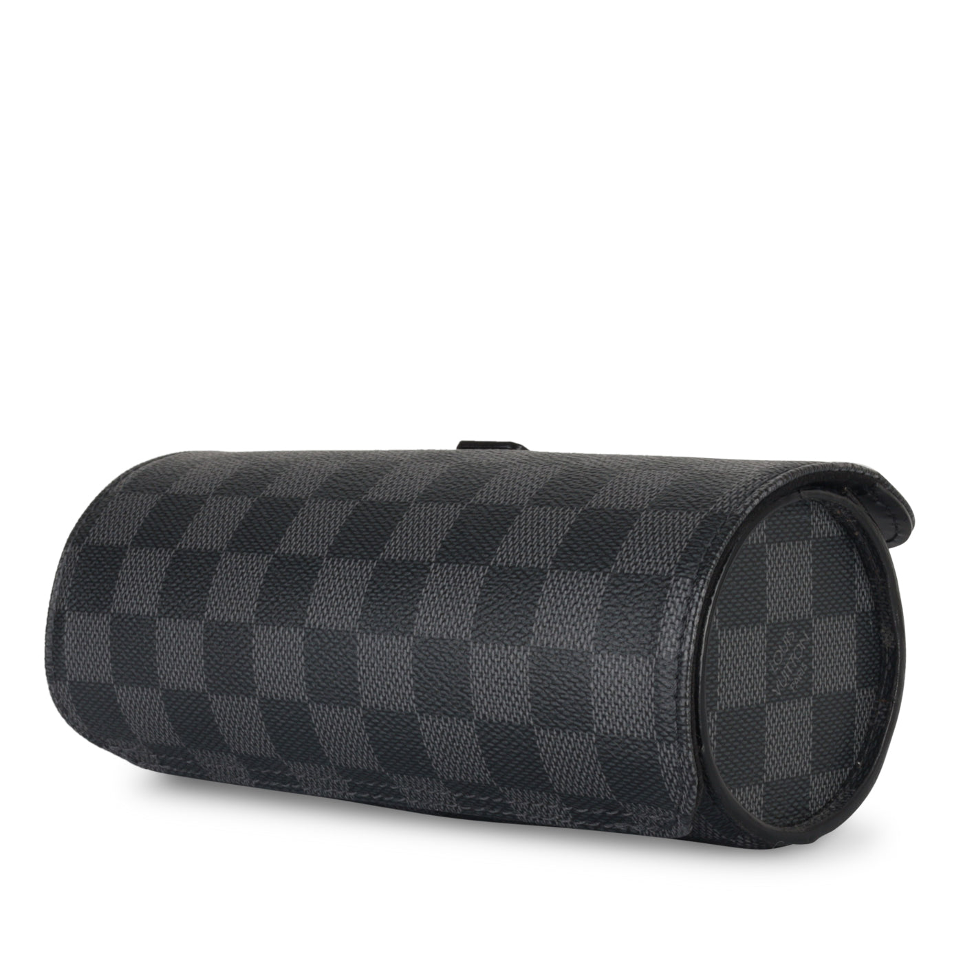 Louis Vuitton 3 Watch Case Damier Graphite Black 633541