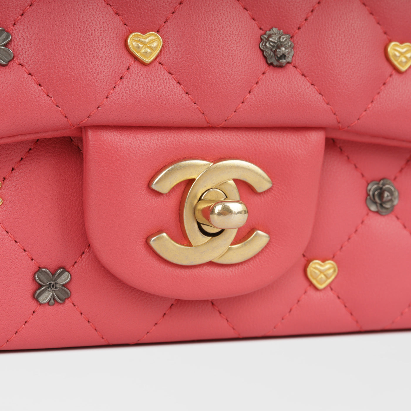 Chanel Mini Classic Square Lambskin Single Flap Bag (SHG-3rD17V) – LuxeDH