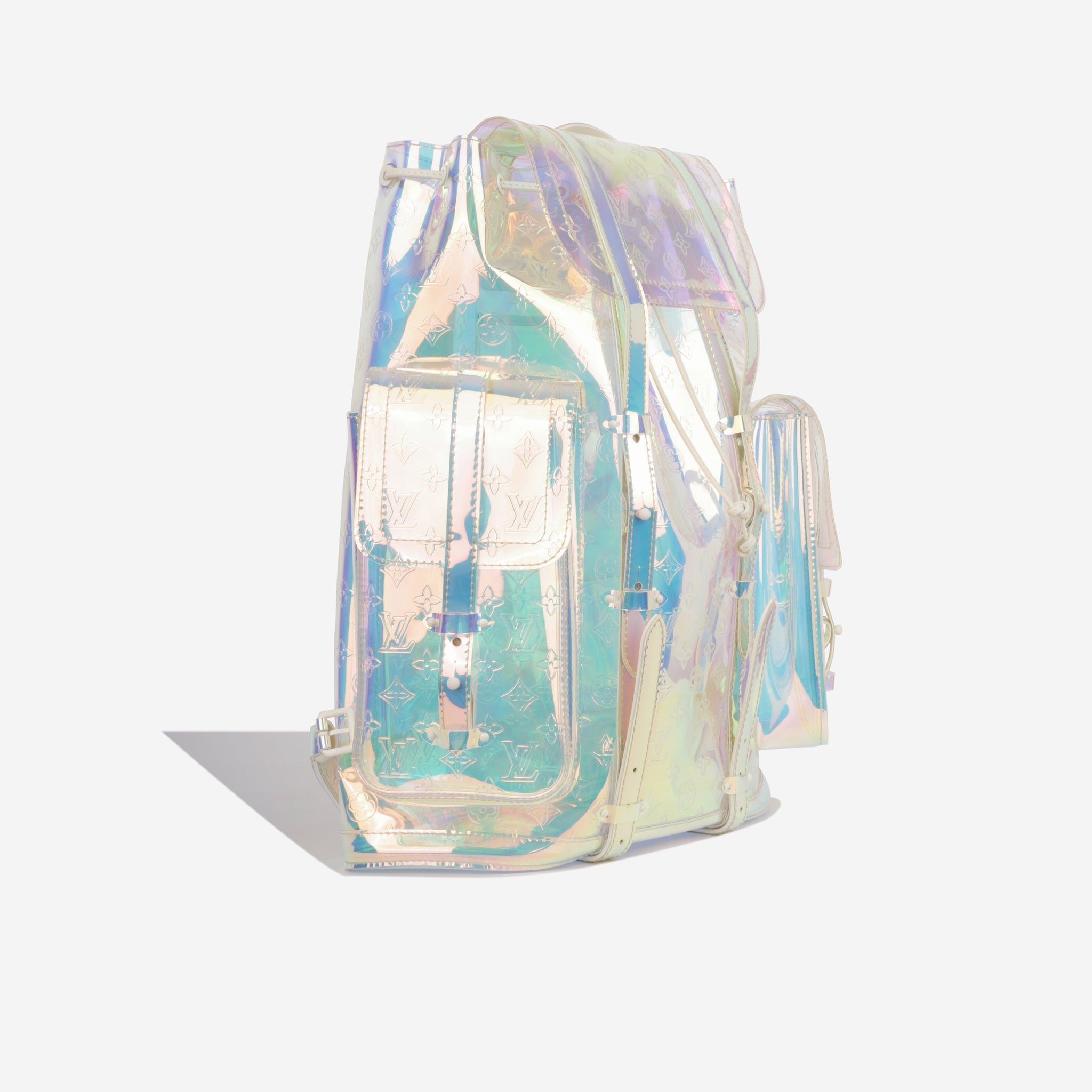 Louis Vuitton Vigil Abloh Iridescent Monogram Prism Christopher GM Backpack White Hardware, 2019 (Very Good)