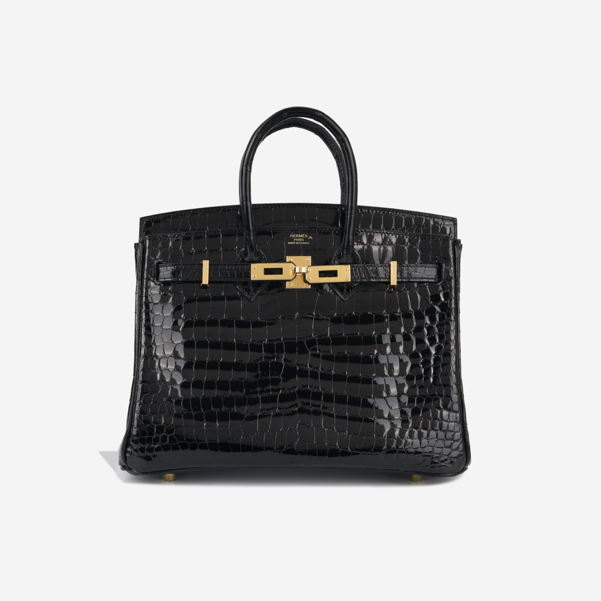 Hermès Birkin 25 - Noir Shiny Croc (NWT) – Lux Second Chance