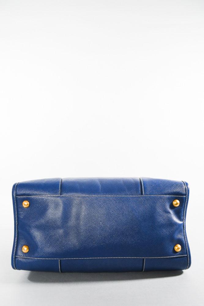 Blue leather handbag hotsell